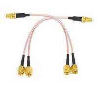 Aiwjeakh coassiale antenna WiFi SMA femmina a Y-Type 2XSMA dritto Splitter Combiner Extension Pigtail Cable RG316