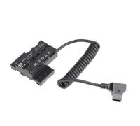 Aiwjeakh Dummy Batteria D-Tap a doppio lato NP-F550 a spirale DC accoppiatore accessorio per monitor/luce/microfono/ricevitore trasmettitore facile da installare