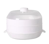Aiwjeakh Forno a microonde rotondo in plastica per cottura a con coperchio strumenti di cottura, B