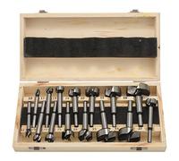 Aiwjeakh Forstner, set di 15 punte da trapano da 10 mm a 50 mm, per lavorazione del legno, kit di utensili per la lavorazione del legno, mobili, cerniere per porte e fori