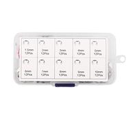 Aiwjeakh Kit assortito di rondelle e clip in acciaio 304, di fissaggio per albero di fissaggio M1.5-M10, 120 pezzi