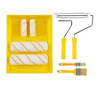 Aiwjeakh Kit da 10 pezzi mini vassoio di Set di coperture a rullo in microfibra per pittura a parete interna pennello di riparazione