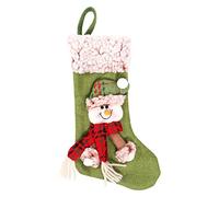 Aiwjeakh Sacchetto regalo per calza di Natale con Babbo Natale e caramelle, da appendere all'albero di Natale, B
