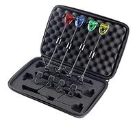 Aiwjeakh Set di 4 scambisti da pesca indicatori di allarme da pesca a LED illuminati accessori per la pesca alla carpa