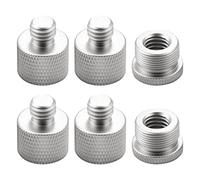 Aiwjeakh Set di 6 adattatori per microfono da 5/8 femmina a 3/8 e 3/8 femmina a 5/8 a filettatura adattatore a vite per supporto microfono