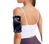 AIWOGEP Porta Cellulare da Braccio,Fascia Braccio Running Sportiva Armband jogging ciclismo ed escursionismo,per iphone 16/15/14/13 Pro Galaxy S24/S23 Cellulare da 4 A 6,5" (fascia da braccio nero)