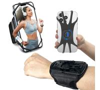 AIWOGEP Porta Cellulare da Braccio,Fascia Braccio Running Sportiva Armband jogging ciclismo ed escursionismo,per iphone 16/15/14/13 Pro Galaxy S24/S23 Cellulare da 4 A 6,5" (Bracciale Nero)