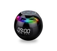 aiworth Radiosveglia digitale con altoparlante Bluetooth - altoparlante wireless Hi-Fi Stereo Bluetooth 5.0 con indicatore LED - Doppia sveglia intelligente con luce notturna RGB