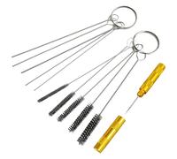AIWXEEU Kit Pulizia Aerografo, 11 Pezzi Kit di Strumenti per la Pulizia dell'aerografo, Accessori per Pistola a spruzzo, con 5 Spazzole di Pulizie, 5 Picchetti di Pulizie, 1 Alesatore Aerografo