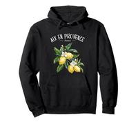 Aix en Provence Francia Limone Art Francese Amante della Frutta Vintage Felpa con Cappuccio