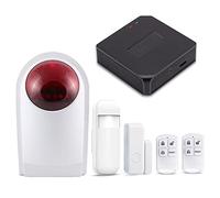 aixi-SHS 433Mhz Strobe sirena sistema di allarme di sicurezza Compatibile con Wi-Fi 433Mhz RF Bridge-EWeLink APP (sistema di allarme sirena esterna + Bridge)