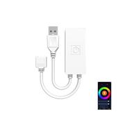 aixi-SHS WiFi Controllore LED RGB 4 Pin USB DC5V, Controllo Remoto via APP Tuya, Luce Dimmerabile, Controllore di strisce LED compatibile con Alexa
