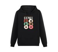 AIXINLI Check out My Six Pack Donut Lover Hoody Unisex Ptinted Hoodies Long Sleeve Men's Hooded with Pocket Black L