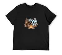 AIXINLI Conspiracy Theory Bigfoot Sasquatch Yeti Cryptids Short-Sleeve T-Shirt Black XL
