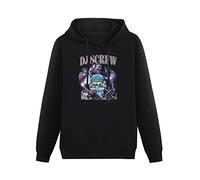 AIXINLI Dj Screw Vintage 90S Inspired Rap Hoody Unisex Ptinted Hoodies Long Sleeve Men's Hooded with Pocket Black XXXL