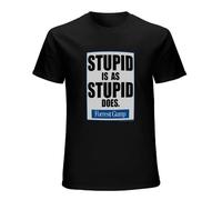 AIXINLI Forrest Gump Romance Comedy Drama Movie 1994 Stupid Is AS Stupid Does O-Neck 100% Cotton Short Sleeve Unisex T-Shirt M