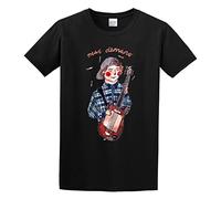 AIXINLI Mac Demarco Guitar Pattern Unisex 100% Cotton Short-Sleeve T-Shirts Black S