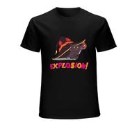 AIXINLI Megumin Konosuba Chomusuke Explosion O-Neck 100% Cotton Short Sleeve Unisex T-Shirt M