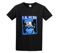 AIXINLI UK Subs Another Kind of Blue Punk Retro Unisex 100% Cotton Short-Sleeve T-Shirts Black L