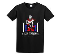 AIXINLI Undertale Papyrus 'You're Meeting all My Standards' Unisex 100% Cotton Short-Sleeve T-Shirts Black XXXL
