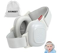 AIXMEET Cuffie Antirumore Bambini, Cuffie Antirumore Neonato per Bambini da 0 a 48 Mesi, Protezioni Acustiche per Bambini, Morbido e Riduzione del Rumore di Alta Qualità (grigio)
