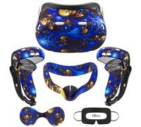 AIXOTO per Oculus Quest 2 Accessori, set di accessori per Meta Quest 2, include copertura viso in silicone, copertura per impugnatura controller, copertura shell VR, copriobiettivo e 10 copriocchi usa