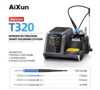 AIXUN T320 200W 2S Stazione di saldatura a riscaldamento rapido con punte per manico per saldatore T245 T210 per riparazione di saldatura PCB del telefono T320-245