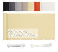 Aiyaoo Protezione da sguardi indiscreti per Balcone, Senza forature, 50 cm x 900 cm, Opaca, (in Diverse Misure e Colori), per terrazza e Giardino, Protezione dai Raggi UV, Sabbia Beige