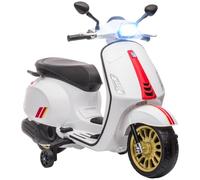 AIYAPLAY 12V Moto Elettrica per Bambini 3-6 Anni a Licenza Vespa, Bianco