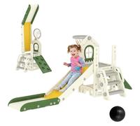 AIYAPLAY 5 in 1 Scivolo per Bambini 1-3 Anni in HDPE 191x100x84 cm Crema