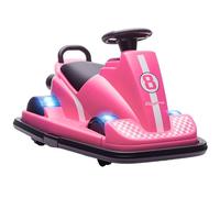 AIYAPLAY 6V Autoscooter per Bambini 2 Motori 3-8 Anni 2.5 km/h Rosa