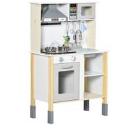 Aiyaplay Aiyaplay Cucina per bambini in legno per bambini +3 anni con altezza regolabile, luce e suoni 60X30,5X93,2 cm Bianco