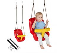 AIYAPLAY Altalena bambini 9-36 mesi interno/esterno, corda regolabile, cintura di sicurezza Arancio