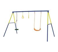 AIYAPLAY Altalena per Bambini 3 in 1 da Esterno in Acciaio e PE Multicolore