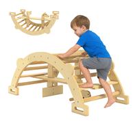 AIYAPLAY Arco Montessori per Bambini Convertibile in Dondolo 110x52x45 cm Legno
