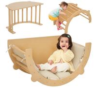 AIYAPLAY Arco Montessoriano 3in1 Età 18-48 Mesi Tavolino e Dondolo con Cuscino