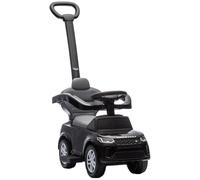 AIYAPLAY Auto a spinta per bambini con licenza LAND ROVER DISCOVERY, auto a cavalcioni 2 in 1 con maniglia di spinta rimovibile, auto scorrevole dal piede al pavimento con portaoggetti, parapetto di