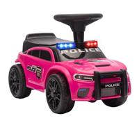AIYAPLAY Auto Cavalcabile Polizia per Bambini 18-36 Mesi, Macchinina Spingi e Vai con Luci, Musica, Antiribaltamento e Vano Sotto Sedile, Rosa