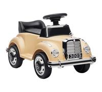 AIYAPLAY Auto cavalcabile, veicolo per bambini, veicolo cavalcabile con vano portaoggetti, auto per bambini con protezione antiribaltamento, cavalcabile per bambini da 18 a 48 mesi, beige, 77,5 x 41,5