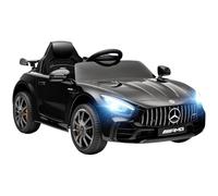 AIYAPLAY Auto elettrica bambini Merceds-Benz AMG GTR 12V 3-6 anni Nero | Telecomando 2.4G, 2 motori, clacson, musica MP3, avviamento morbido, retromarcia, 3-5 km/h, veicolo per bambini.