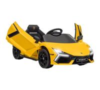 AIYAPLAY Auto elettrica per bambini con licenza Lamborghini Revue Gialla