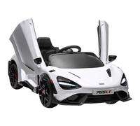 AIYAPLAY Auto elettrica per bambini con porte ad ala e telecomandata, avviamento morbido e luci LED, Bianco Aosom Italy