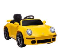 AIYAPLAY Auto elettrica per bambini, con telecomando, lettore MP3, luci a LEDe clacson, Giallo Aosom Italy