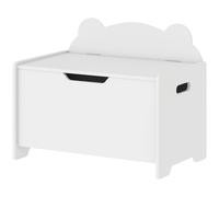 AIYAPLAY Baule per Giocattoli a Forma di Orso Capacità 20 kg Bianco