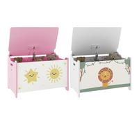 AIYAPLAY Baule Portagiochi con Coperchio per Bambini 60x37x39 cm