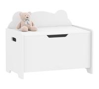 AIYAPLAY Baule Portagiochi per Bambini a Forma di Orso Capacità 20 kg Bianco
