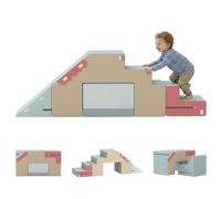 AIYAPLAY Blocchi Schiuma Bambini 2 Pezzi Antiscivolo XXL Multicolore | Blocchi morbidi, Giocattolo Montessori, Blocchi per arrampicata, Pieghevole, Tavolo e sedie, Copertura rimovibile, per casa