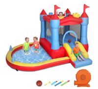 AIYAPLAY Castello Gonfiabile per Bambini 4 in 1, 3-8 Anni, 342x255x209 cm