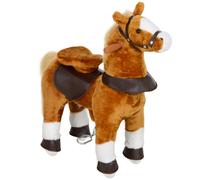 AIYAPLAY Cavallo a Dondolo per Bambini 3+ Anni con Suoni Realistico e Pedale, 70x28x70 cm, Marrone Aosom Italy