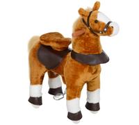 AIYAPLAY Cavallo a Dondolo per Bambini 3+ Anni Pedale 70x28x70 cm Marrone | Suoni Realistici, Cavallo Giocattolo per Bambini, Poliestere e Metallo